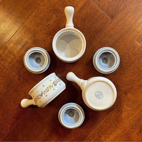 Set of 3 Vintage Cottagecore Lidded Onion Soup Bowls, New Avenues, Laurelwood, - Picture 3 of 16